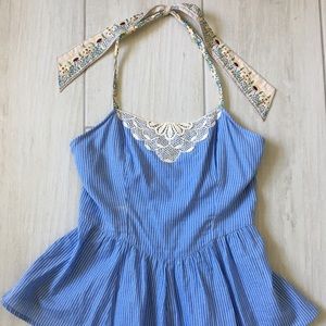 Free People peplum halter